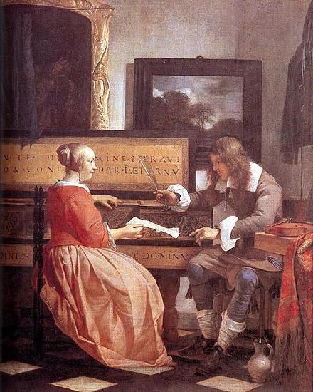 Gabriel Metsu Man and Woman Sitting at the Virginal